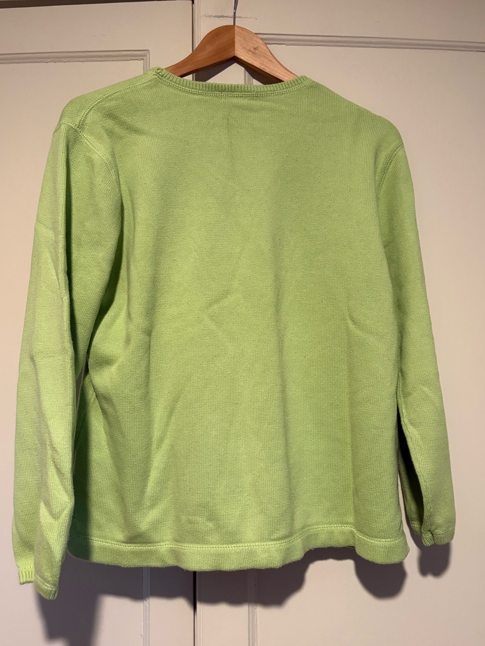 Eddie Bauer Green Crew Neck Cotton Sweater - Picture 2 of 5